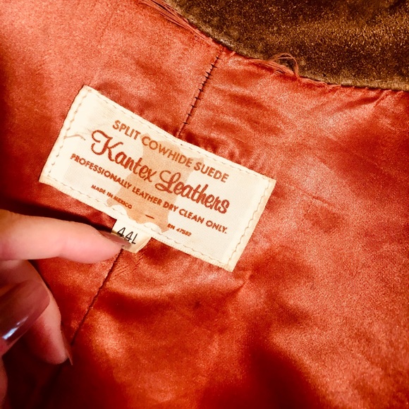 VINTAGE SPLIT COWHIDE SUEDE PATCHWORK JACKET - Picture 6 of 6